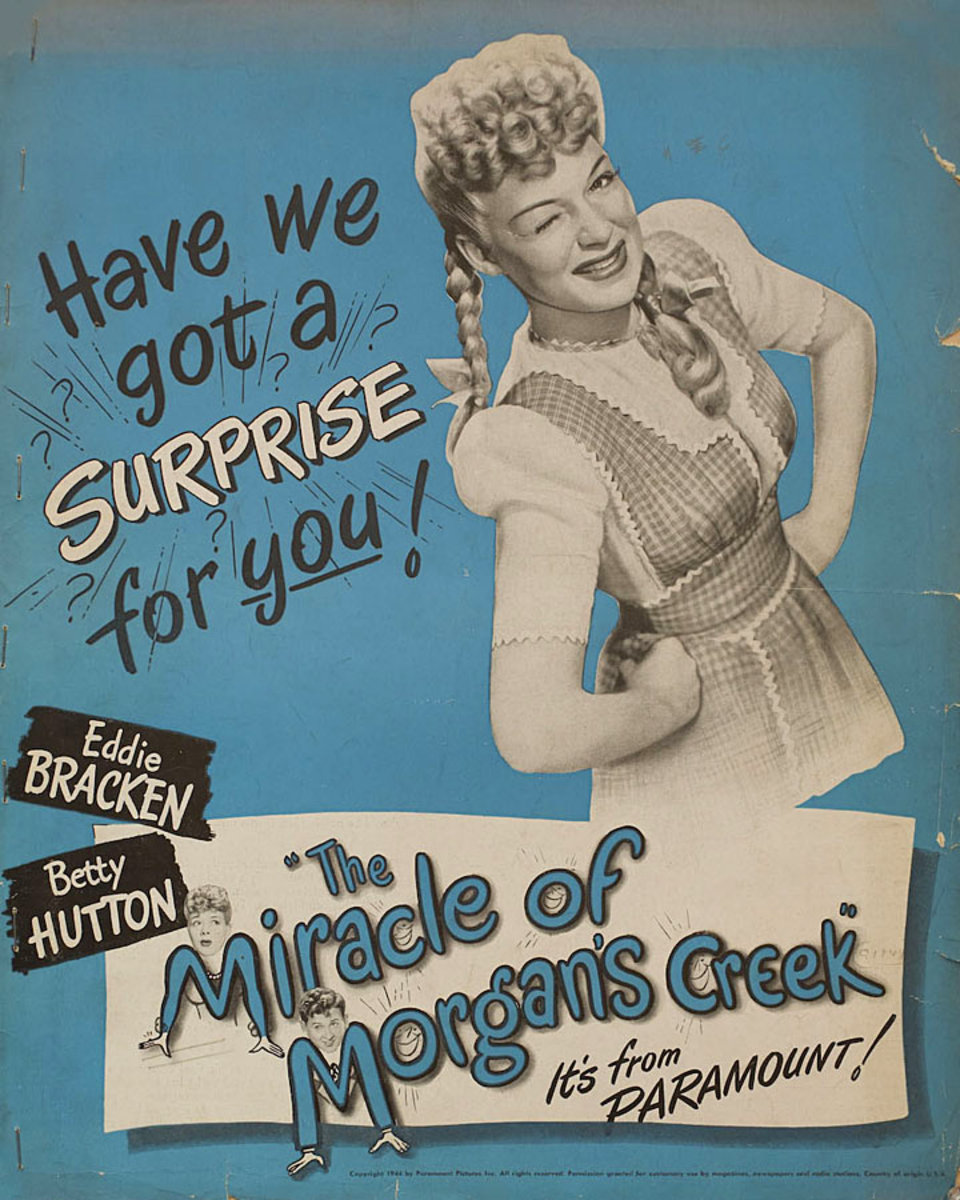 The Miracle of Morgan’s Creek (1944) Poster